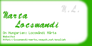 marta locsmandi business card